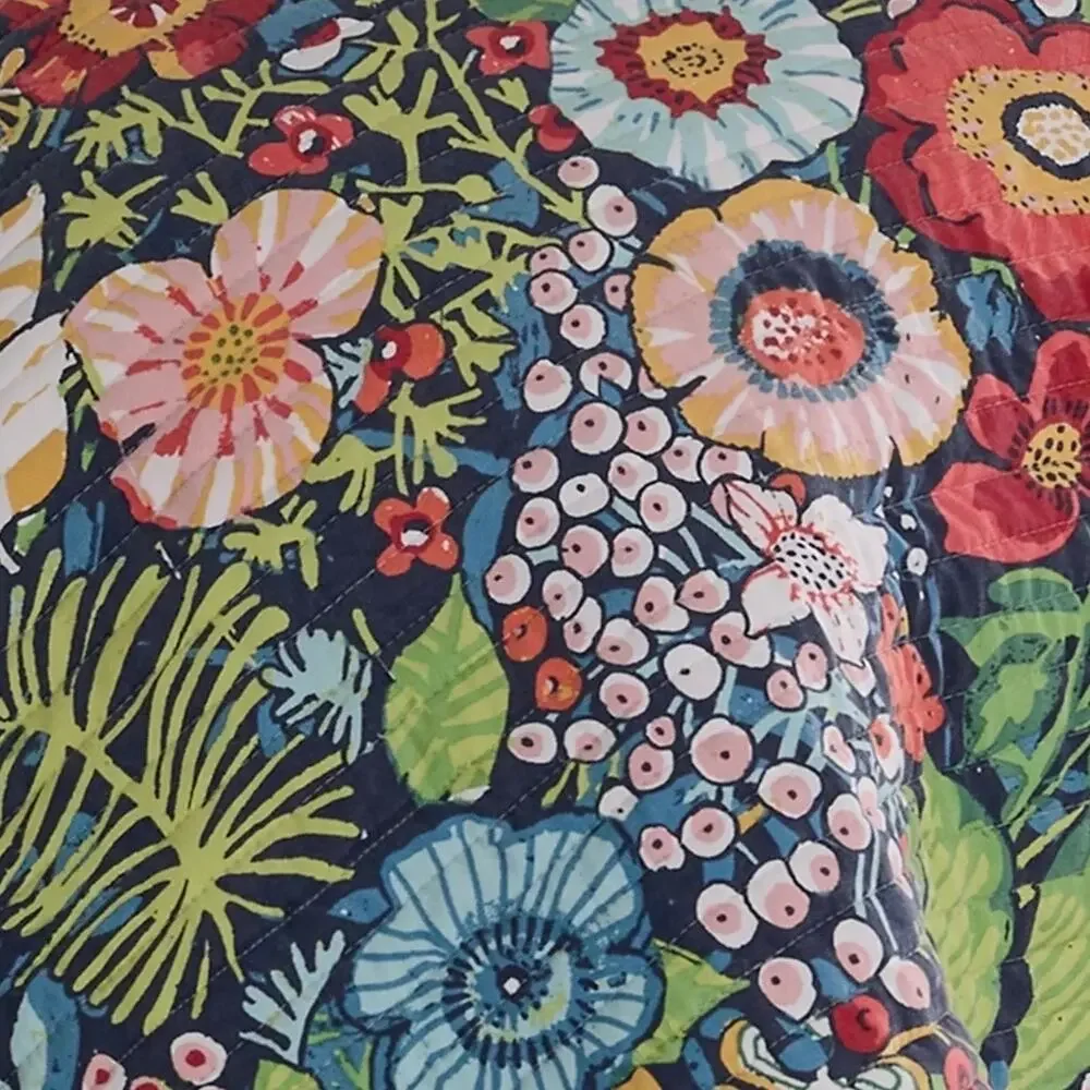Levtex Night Garden Reversible 3 Pc Quilt Set Multi Floral Full/Queen